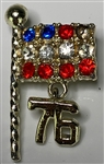 Elvis Presley “Spirit of '76” Bicentennial Flag Pin Gifted to His Cousin Patsy Presley
