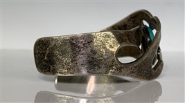 Elvis Presley Owned Sterling Silver Bracelet with a Large Turquoise Stone Gifted to His Cousin Patsy Presley