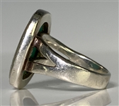 Elvis Presley Owned Sterling Silver Ring with Large turquoise Stone Gifted to His Cousin Patsy Presley