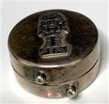 Elvis Presley Owned Sterling Silver Pill Box with Bolivian Artwork