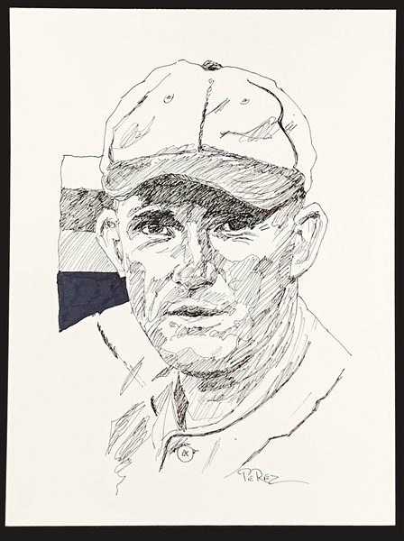 Rogers Hornsby Original Artwork by Dick Perez 