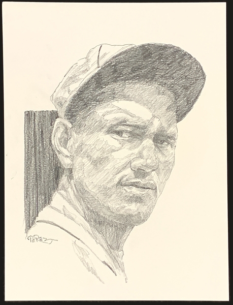 Lefty Grove Original Artwork by Dick Perez