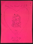 Rarely Seen 1963 Elvis Presley Fan Valentine Letter and Original Mailing Envelope