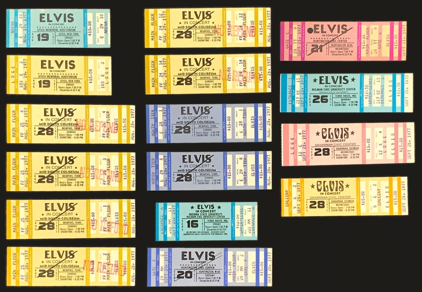 Elvis Presley “Shows that never Were” Ticket Collection of 16