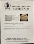 Ted Williams Single Signed Baseball (BAS)