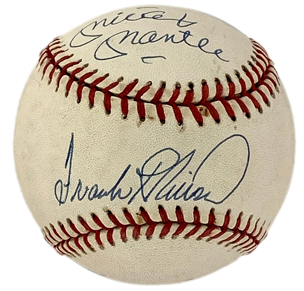 500 HR Club Trio Signed Baseball With Mickey Mantle, Frank Robinson and Harmon Killebrew (BAS)