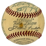 1949 New York Yankees World Series Champion Team Signed Baseball with Joe DiMaggio on the Sweet Spot (12 Signatures) (BAS)