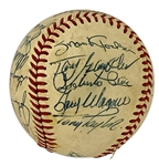 1968 Phliadelphia Phillies Team Signed Baseball with 20 Signatures (BAS)