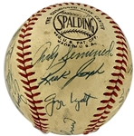 1968 Phliadelphia Phillies Team Signed Baseball with 20 Signatures (BAS)