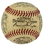 1968 Phliadelphia Phillies Team Signed Baseball with 20 Signatures (BAS)