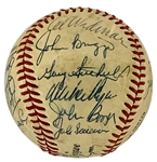 1968 Phliadelphia Phillies Team Signed Baseball with 20 Signatures (BAS)