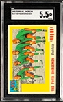 1955 Topps All-American #68 The Four Horseman – SGC EX+ 5.5