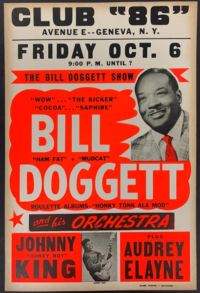 1961 Bill Doggett Concert Poster – Club “86”, Geneva, N.Y.