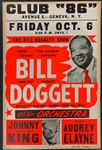 1961 Bill Doggett Concert Poster – Club “86”, Geneva, N.Y.