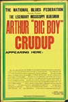 1970 Arthur “Big Boy” Crudup Concert Poster – Very Tough English “National Blues Federation” Broadside