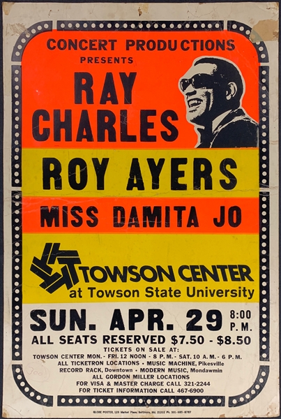 1979 Ray Charles Concert Poster – Towson State University