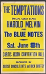 1974 Temptations with Harold Melvin and The Blue Notes Concert Poster – Curtis Hixon Hall, Tampa, Florida