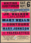 1980 Junior Walker/Mary Wells Concert Poster - “Motor City Memories Revue” Whiting Auditorium, Flint, Michigan 