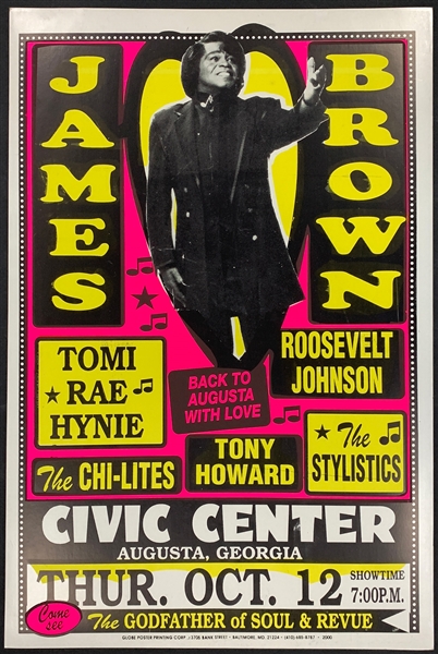2000 James Brown Concert Poster – Civic Center Augusta, Georgia 