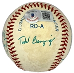 1987 Red Sox and Blue Jays Stars Signed Baseball Incl. Fred McGriff, Cecil Fielder Plus Joe Morgan (10 Signatures) (BAS)