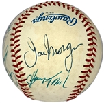 1987 Red Sox and Blue Jays Stars Signed Baseball Incl. Fred McGriff, Cecil Fielder Plus Joe Morgan (10 Signatures) (BAS)