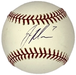 Minnesota Twins Superstar Single Signed Baseballs (4) with Tori Hunter, Mauer and Santana (BAS)