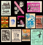 1950s-70s Rock and Roll Concert Program, Handbill and Postcard Collection of 12 Incl. Roy Orbison, Chuck Berry, Aretha Franklin and Others