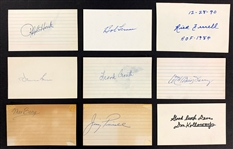 Baseball Hall of Famer and Superstar Signed Index Card Collection of 47 Incl. (BAS)