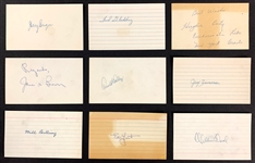 Baseball Hall of Famer and Superstar Signed Index Card Collection of 47 Incl. (BAS)