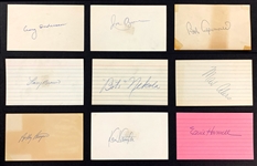 Baseball Hall of Famer and Superstar Signed Index Card Collection of 47 Incl. (BAS)