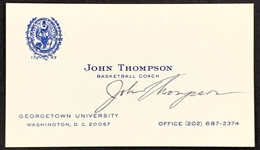 John Thompson Signed Georgetown University Business Card (BAS)