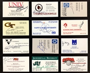 NCAA Basketball Coaches Signed Business Cards (47) Incl. Mike Krzyzewski, Rick Pitino, Roy Williams and Many Others (BAS)