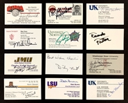 NCAA Basketball Coaches Signed Business Cards (47) Incl. Mike Krzyzewski, Rick Pitino, Roy Williams and Many Others (BAS)