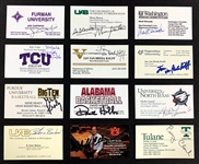 NCAA Basketball Coaches Signed Business Cards (47) Incl. Mike Krzyzewski, Rick Pitino, Roy Williams and Many Others (BAS)
