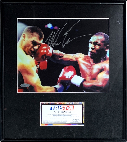 Mike Tyson Signed 8x10 Photo in Framed Display with Tri-Star COA