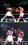 Sugar Ray Leonard and Thomas Hitman Hearns Signed 16x20 Photos (2) (BAS)