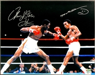 Sugar Ray Leonard and Thomas Hitman Hearns Signed 16x20 Photos (2) (BAS)