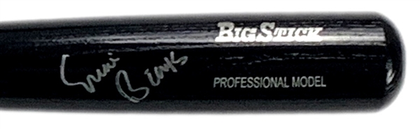 Ernie Banks Signed Black Rawlings Bat (BAS)