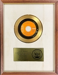 RIAA Gold Record Award for Elvis Presley's 1969 Single “Don't Cry Daddy” - Certified in 1970 - Early White Linen Matte Style
