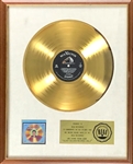 RIAA Gold Record Award for Elvis Presley 1963 LP <em>Elvis Golden Records Volume 3</em> - Certified in 1966 – Early White Linen Matte Style