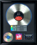 RIAA Quadruple Platinum Record Award for Mötley Crüe 1985 LP <em>Theatre of Pain</em> - “Presented to Mötley Crüe” - Certified in 1995