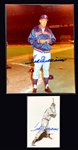 Ted Williams Signed 8x10 Photo and Signed Postcard (BAS)