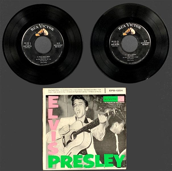 1956 Elvis Presley RCA Victor Double EP <em>Elvis Presley</em> EPB-1254 – Indianapolis Pressing with Dust Jacket