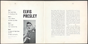 1956 Elvis Presley RCA Victor Double EP <em>Elvis Presley</em> EPB-1254 – Indianapolis Pressing with Dust Jacket