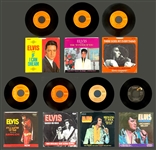 Group of 19 1950's-1970's Elvis Presley 45 RPM Singles with Picture Sleeves