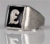 Elvis Presley Owned “E” Sterling Silver and Onyx Ring – Gifted to His Cousin Patsy Presley