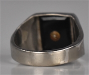 Elvis Presley Owned “E” Sterling Silver and Onyx Ring – Gifted to His Cousin Patsy Presley