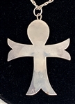 Elvis Presley Owned Lightning Bolt Silver and Turquoise Ankh Necklace – with Original Sketch from Mike McGregor's Files!
