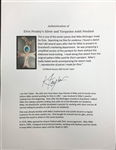 Elvis Presley Owned Lightning Bolt Silver and Turquoise Ankh Necklace – with Original Sketch from Mike McGregor's Files!