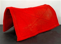 Elvis Presley Owned and Used Midnight Red Horse Blanket